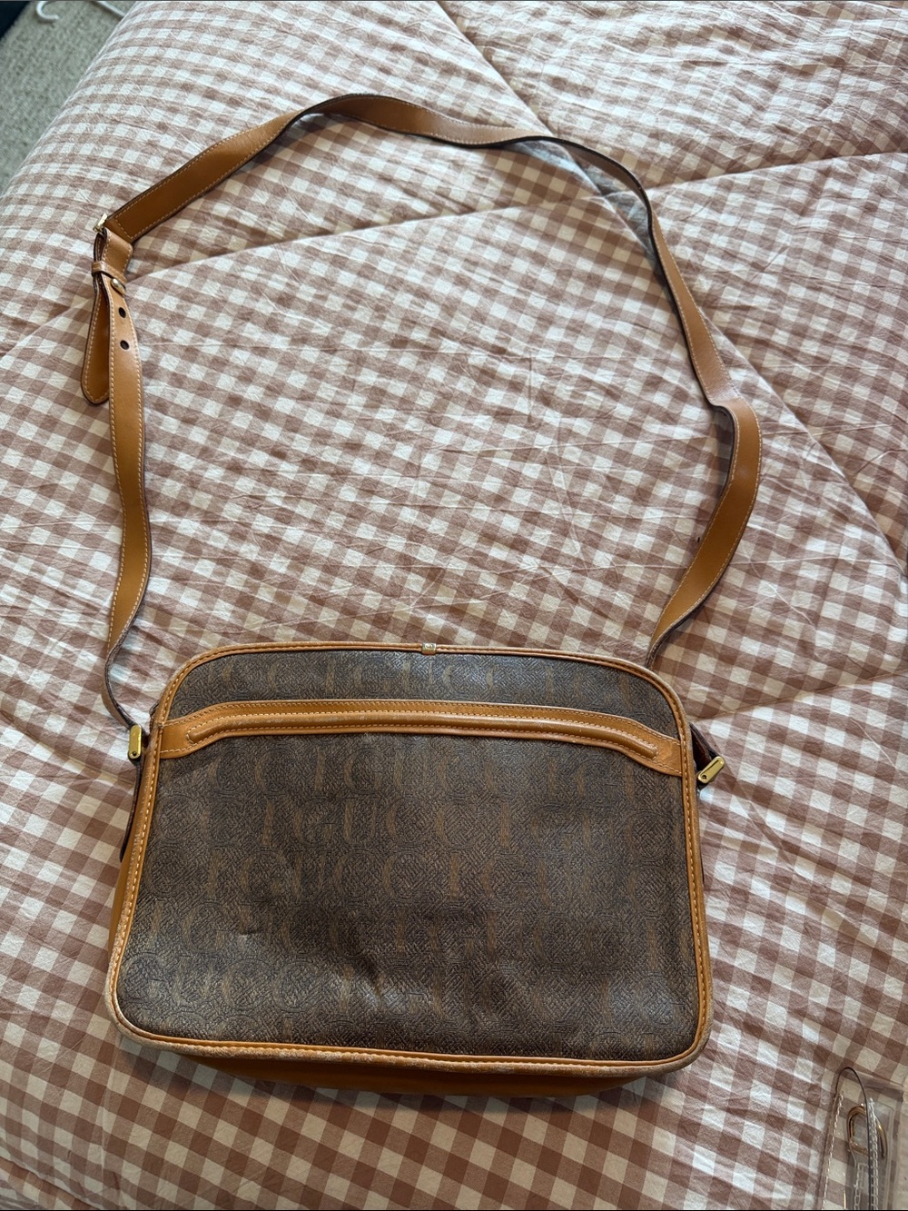 Gucci Brown and Tan Crossbody Shoulder Bag